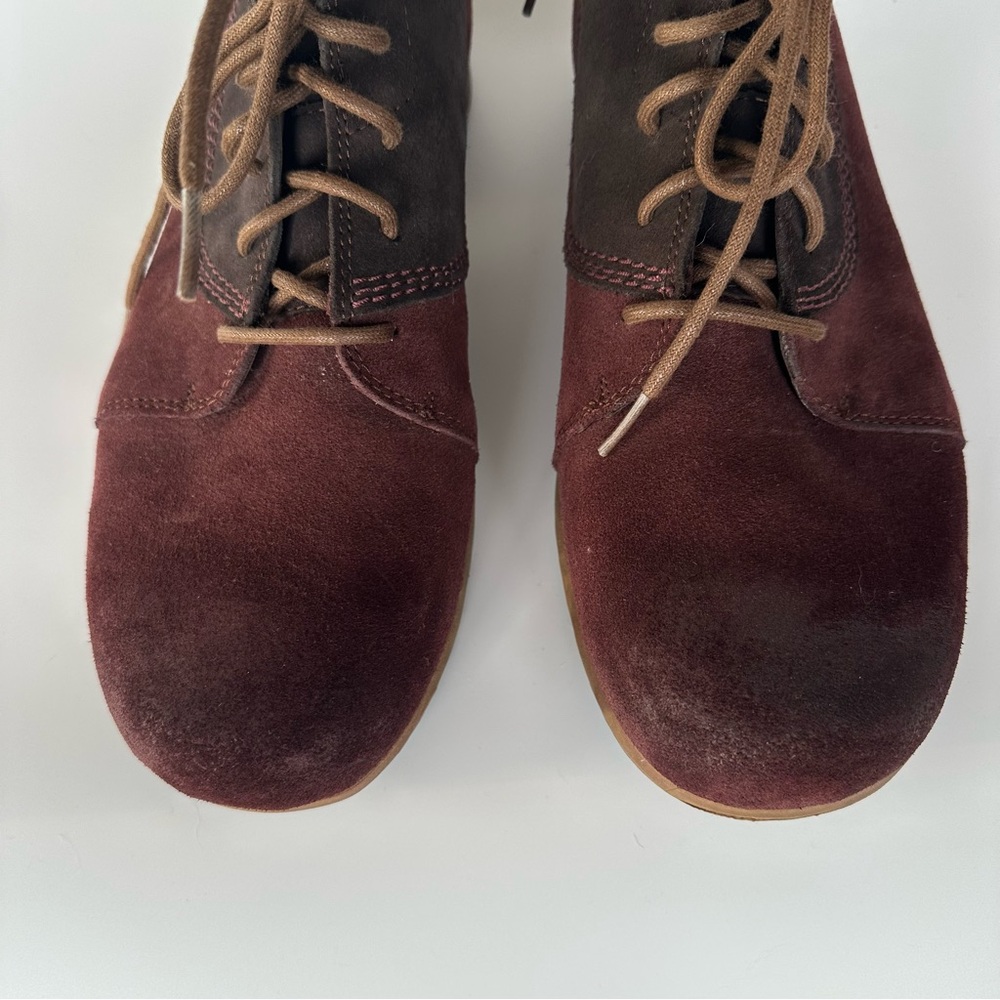 Sorel Greely Men 13 Boots Brown Burgundy Chukka Ankle Suede Lace Up - Picture 6 of 11